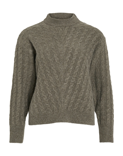  Vila - VIRelli Highneck L/S Cable Strik - Falcon